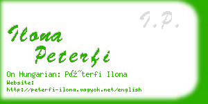 ilona peterfi business card